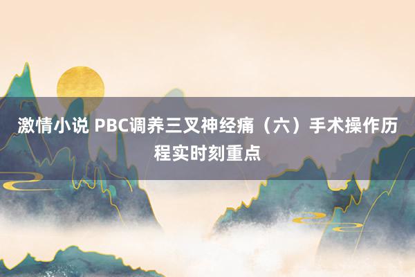 激情小说 PBC调养三叉神经痛（六）手术操作历程实时刻重点