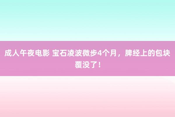 成人午夜电影 宝石凌波微步4个月，脾经上的包块覆没了！
